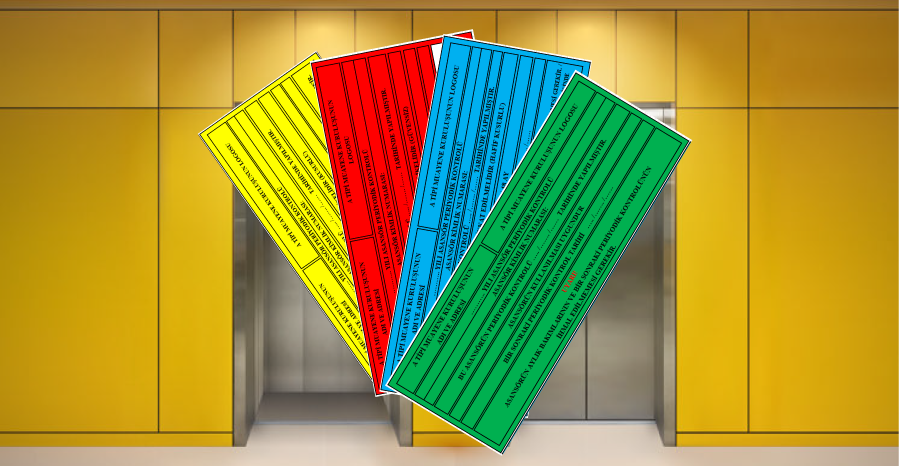 Asansör Renk Etiketleri